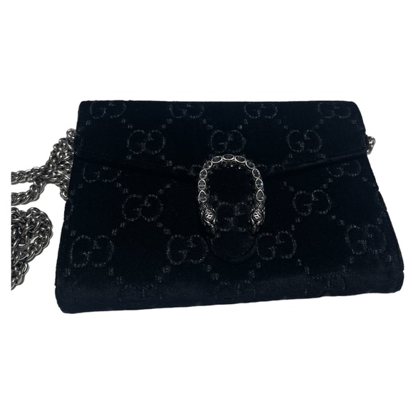 GUCCI Black GG | Velvet Mini Dionysus Wallet On Chain‎ - Picture 7 of 15